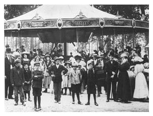 Pueblo Co. Carousel at turn of the Century Early 1900's