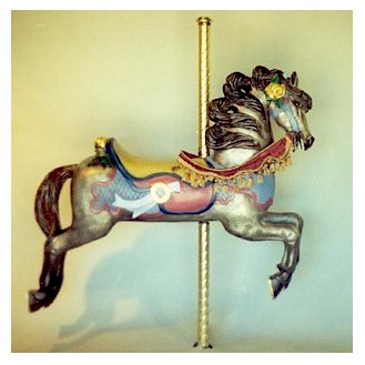 Bronze Sculpture of Carousel Horse