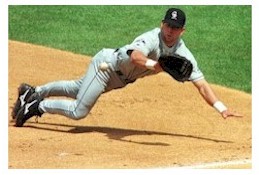 Playing defense  for  Colorado Rockies Baseball